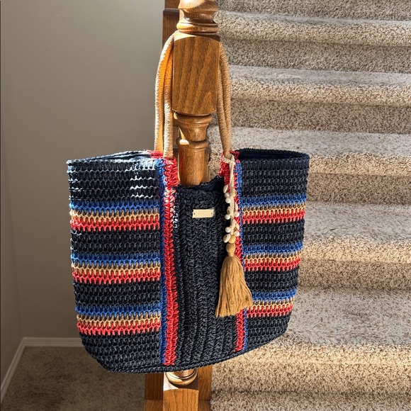 Escape Handbags - Colorful Striped Tote Bag